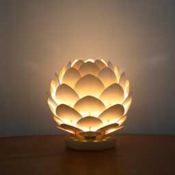 Newtable Lamp-Wooden Desk Lamp, Artichoke Lamp, Acorn Light, Bedside Table Lamp, Hop Light, Pine Cone Lamp - thumbnail 1