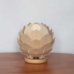 Newtable Lamp-Wooden Desk Lamp, Artichoke Lamp, Acorn Light, Bedside Table Lamp, Hop Light, Pine Cone Lamp - thumbnail 2