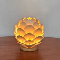 Newtable Lamp-Wooden Desk Lamp, Artichoke Lamp, Acorn Light, Bedside Table Lamp, Hop Light, Pine Cone Lamp - thumbnail 3
