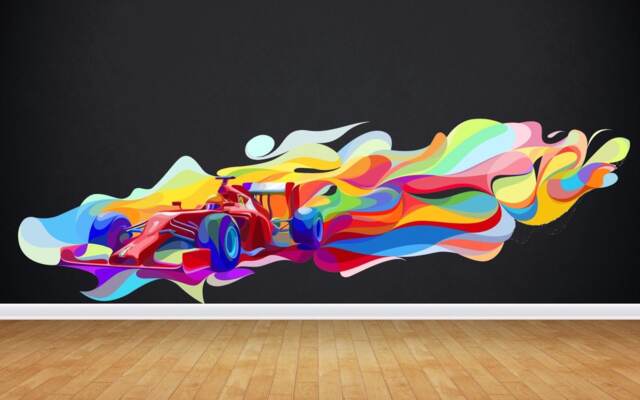 Painteeze Formula 1 Fia Painting Like Modern Wall Decor, Decal, Sticker Cfb 10 - image 1