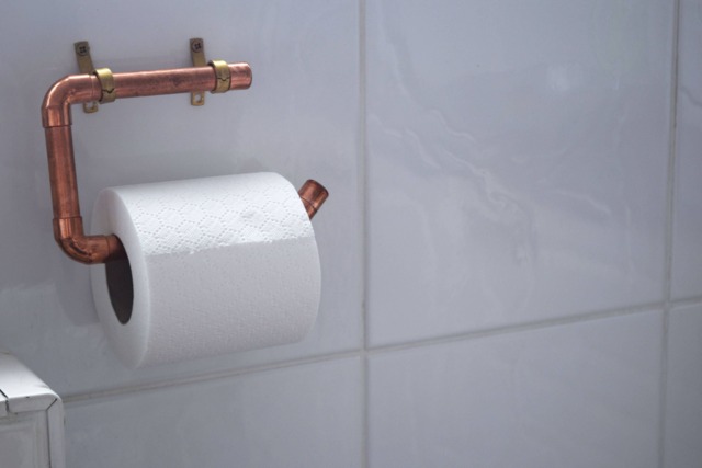 Hand Made Copper Toilet Roll Holder - image 1