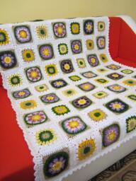 Granny Square Crochet Blanket Baby Crib Afghan