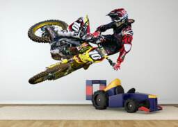 Motocross Dirt Bike Wall Decal Action Vinyl Sticker Mc376 - thumbnail 1
