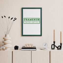 Green Frame Slim Brushed Wood Photo Modern Gallery Wall Art Home D??cor - thumbnail 2