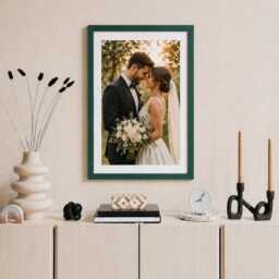 Green Frame Slim Brushed Wood Photo Modern Gallery Wall Art Home D??cor - thumbnail 3