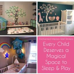 Giraffe Nursery Wall Decals Stars, Moon, Clouds Fabric Stickers - thumbnail 3