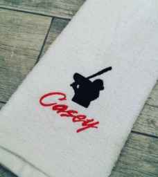 Personalized Baseball Batter Player Towel Embroidered Sports Gift - thumbnail 1