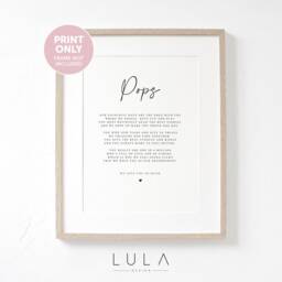 Personalised Pops Poem A4 A5 Unframed Print, Grandparent Poem, Christmas Gift To From Grandchild Grandchildren, Birthday - thumbnail 2