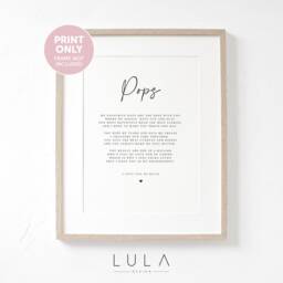 Personalised Pops Poem A4 A5 Unframed Print, Grandparent Poem, Christmas Gift To From Grandchild Grandchildren, Birthday - thumbnail 3