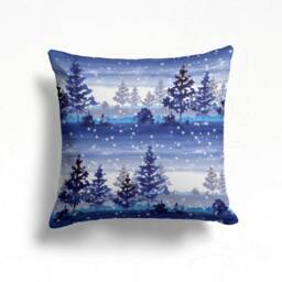 Christmas Snowflake Blue White Winter Trend Decorative Cushion Cover/Farmhouse Pillow Gift Her Case Party Decor - thumbnail 2
