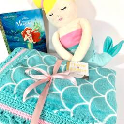 Mermaid Crocheted Baby Blanket Set - thumbnail 3