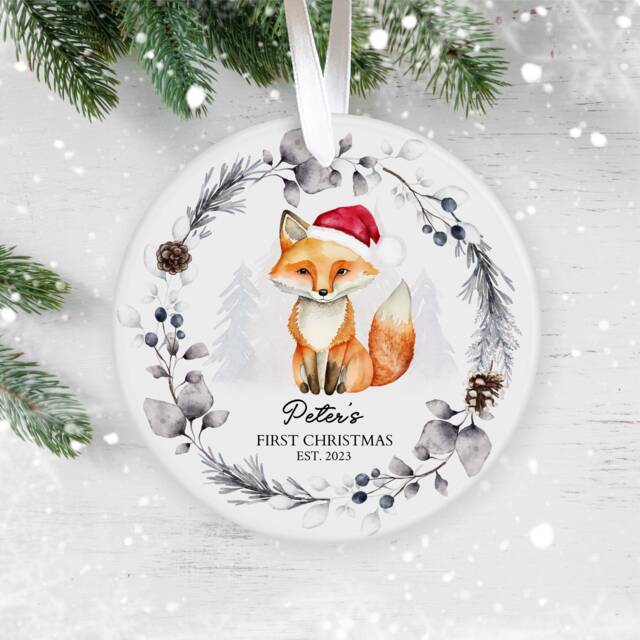 Personalised Baby's First Christmas Decoration, Gift For Boy Girl, Keepsake 1st Bauble - image 1