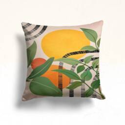 Abstract Mid Century Modern Cushion Cover, Boho Flower Pillow Case, Floral Living Room Decoration, Bedroom Textiles, Farmhouse Decor - thumbnail 4