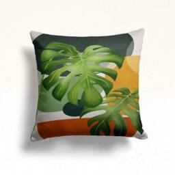 Abstract Mid Century Modern Cushion Cover, Boho Flower Pillow Case, Floral Living Room Decoration, Bedroom Textiles, Farmhouse Decor - thumbnail 3