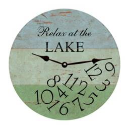 Rustic Lake Cabin Clock - Handcrafted Clock - thumbnail 1