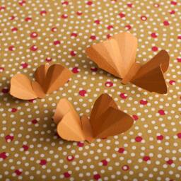 3D Butterfly Wall Art Ochre Silhouettes For Girls Room, Nursery, & Home Art Decor - thumbnail 3