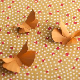 3D Butterfly Wall Art Ochre Silhouettes For Girls Room, Nursery, & Home Art Decor - thumbnail 2