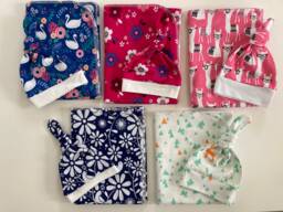 Baby Blanket & Newborn Hat Sets. Take Home Set. Llama Deer Bird Shower Gift. Photo Prop - thumbnail 1
