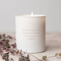 Personalised Initial Flower Candle Engraved Scented Candle Gift - thumbnail 2
