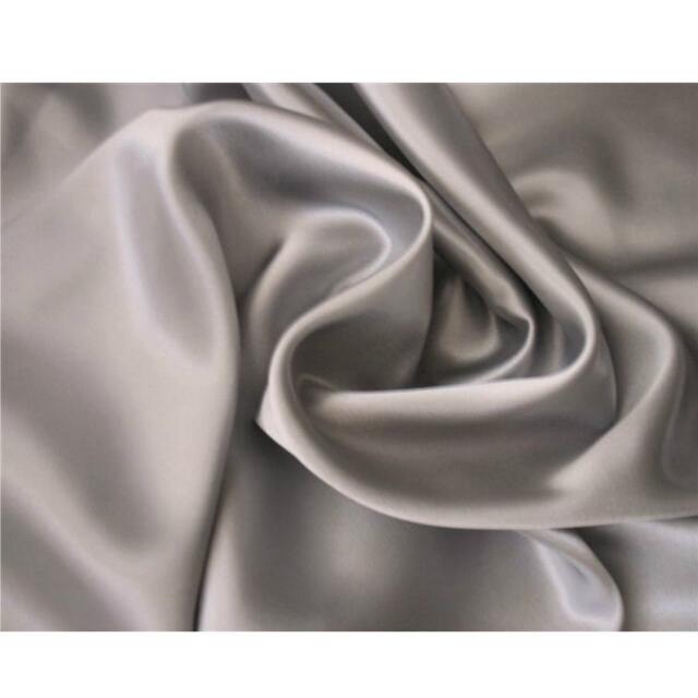 Handmade Platinum Silver Charmeuse Satin Pillowcase - Luxury Bedding