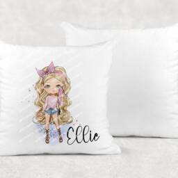 Personalised Fashion Girl Cushion Ideal Gift, Birthday Gift - thumbnail 3