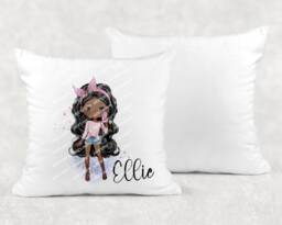 Personalised Fashion Girl Cushion Ideal Gift, Birthday Gift - thumbnail 1