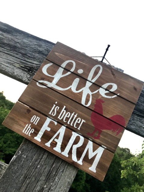 Custom Personalized Hand Painted Rustic Farm Life Wall Hanging - image 1
