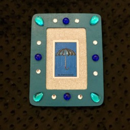 La Loteria El Paraguas Umbrella Wooden Picture Frame