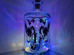 Elephant Gift For Animal Lover, Unique Bottle Lamp