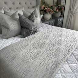 Grey Marble Bed Runner, Comforter For Double -King Size Bed, Bedding Throw, Custom Cover, Luxury Bedroom Accessories Hamlet - thumbnail 4