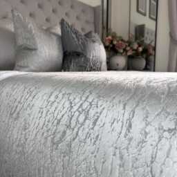 Grey Marble Bed Runner, Comforter For Double -King Size Bed, Bedding Throw, Custom Cover, Luxury Bedroom Accessories Hamlet - thumbnail 3