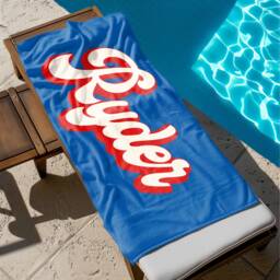 Personalized Name Bath Towel Custom Beach With Outside Birthday Vacation Gift Girls Beach Towels - thumbnail 3