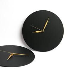 Steel Wall Clock Via Negra _ Ohclock/Home Personalized Gift Office Decor Black Steel Wall Clock Black Weekend - thumbnail 3
