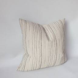 Hmong White Striped Pillow Ethnic Decorative Throw Cushion Sofa Pillows Home Decor Scatter Cushions - thumbnail 2
