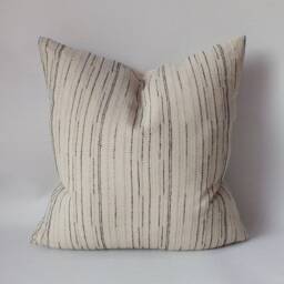 Hmong White Striped Pillow Ethnic Decorative Throw Cushion Sofa Pillows Home Decor Scatter Cushions - thumbnail 3