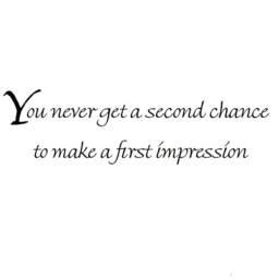 "Vwaq You Never Get A Second Chance To Make First Impression Inspirational Matte Black Vinyl Wall Decal Quotes Home Decor - 12""H X 32" - thumbnail 2