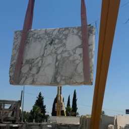 Wall Mounted Calacatta Green Marble Sink - Handmade Custom Vanity Basin Modern Bathroom Decor - thumbnail 4