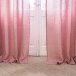 Dusty Pink Stonewashed Linen Curtain Made Of Medium - 160 G/M2. Rod Pocket & Other Types Heading. Custom Length - thumbnail 3
