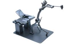 Angry Computer Programmer Man, Accountant Men Gift Nuts & Bolts Sculpture, Funny Home Office Desc Decor, Handmade Ornament Figurine - thumbnail 1