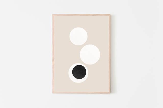 Sweet Rice Ball Art, Chinese Tang Yuan Dessert Modern Giclee Print, Fine Art Paper Home & Kitchen Decor For The Food Lover - image 1