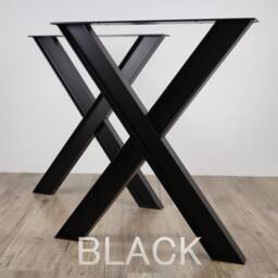 Industrial X Table Legs Set Of 2, Table, I-Beam Legs, Dining Desk Desk, Steel Set Of 2 - thumbnail 3