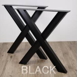 Industrial X Table Legs Set Of 2, Table, I-Beam Legs, Dining Desk Desk, Steel Set Of 2 - thumbnail 2