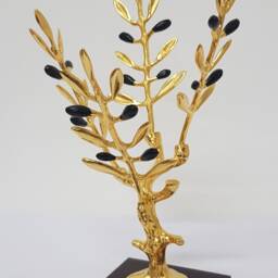 Brass Olive Tree Sculpture, Greek Symbol Of Peace, Office Decor - thumbnail 3