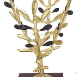 Brass Olive Tree Sculpture, Greek Symbol Of Peace, Office Decor - thumbnail 2