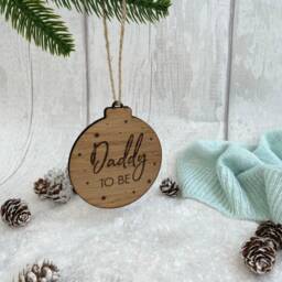 Baby Announcement Christmas Decoration - Mummy To Be Daddy To Grandparents Shower Gift - thumbnail 3