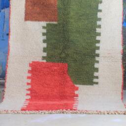 Custom Fabulous Boujad Rug, Authentic Moroccan Azilal Abstract Multicolored Carpet, Handmade Furniture, Bohemian Rug - thumbnail 3