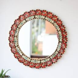 "Peruvian Mirrors ""Harmonious Red 45 cm" - thumbnail 2