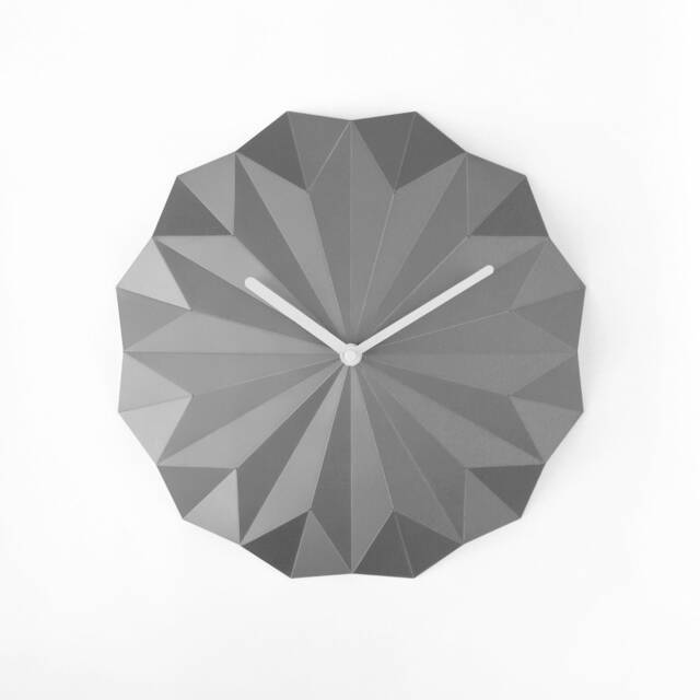 Silver Origami Wall Clock - Sola - image 1
