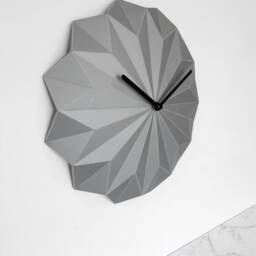 Silver Origami Wall Clock - Sola - thumbnail 3
