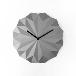 Silver Origami Wall Clock - Sola - thumbnail 2